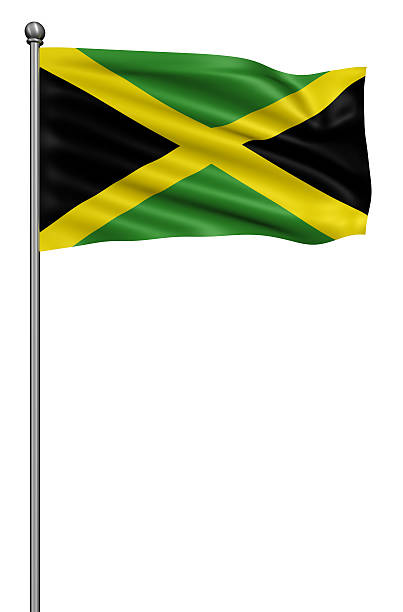 istock Flag of Jamaica against white background. 599117912