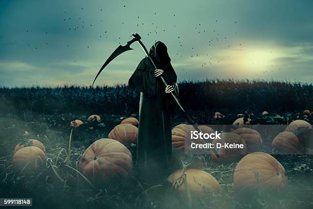 Grim Reaper Stock Photo - Download Image Now - Grim Reaper, Scythe, Horror