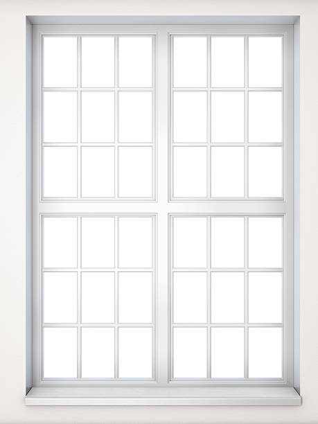 istock Window in a classical style close-up. Front view. 3D illustratio 599124228