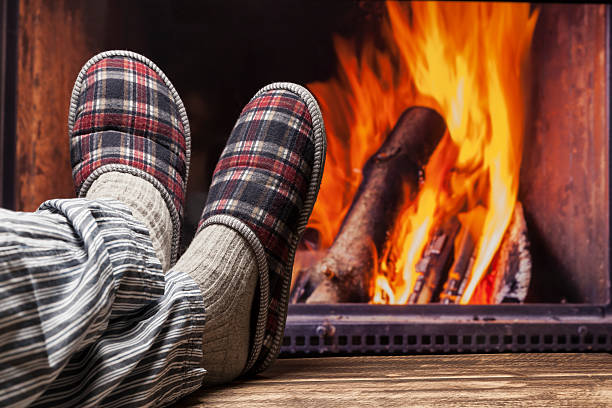 istock fireplace relax winter fall autumn  rustic dark wooden floor 599124778
