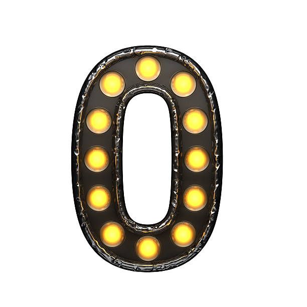 istock metal letter with lights. 3D illustration 599126710