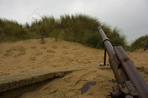 karabin na plaży w normandii - world war i battlefield nobody mud zdjęcia i obrazy z banku zdjęć