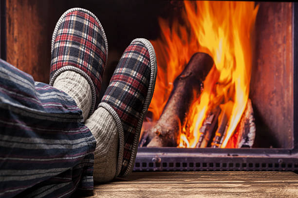 istock fireplace relax winter fall autumn  rustic dark wooden floor 599127162