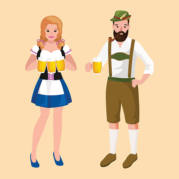 ドイツビール祭オクトーバーフェスト、ガラスマグカップのバイエルン、伝統的なパーティー - oktoberfest点のイラスト素材／クリップアート素材／マンガ素材／アイコン素材