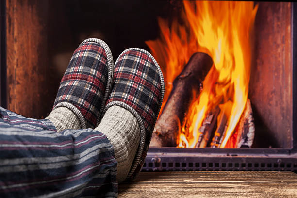 istock fireplace relax winter fall autumn  rustic dark wooden floor 599127266
