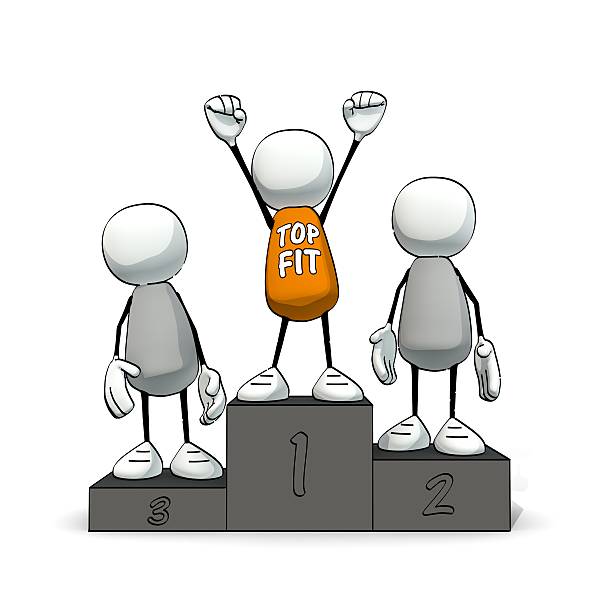 istock little sketchy men on winner's pedestal - top fit 599128722