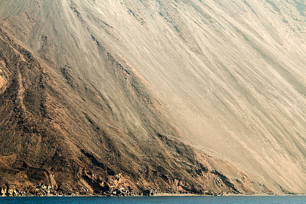 The slope of Stromboli Island descending into the Mediterranean Sea