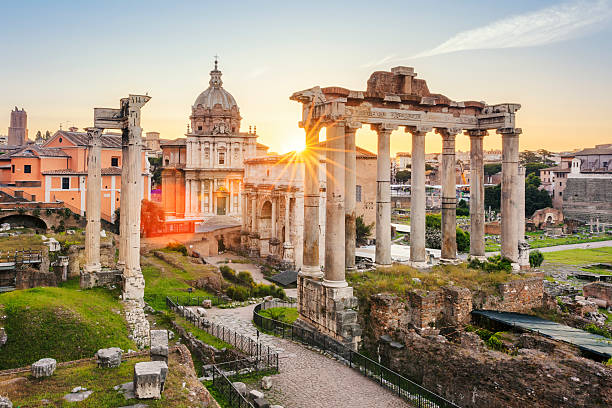 istock Famous Roman Forum in Rome 599133864