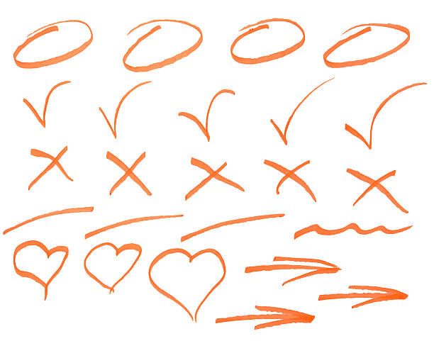 Symbols drawing with colour marker