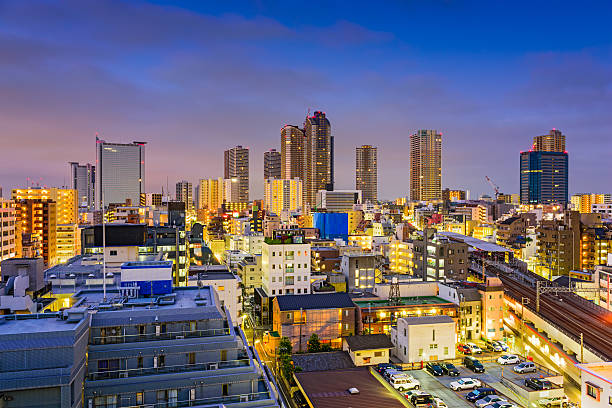 istock Kawasaki, Japan Skyline 599137678