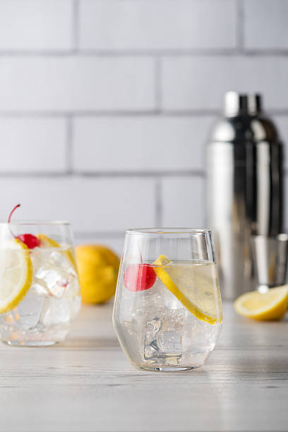 istock Fresh home made Tom Collins cocktails 599138866