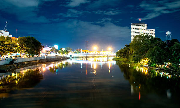 istock Ping River at night Scene in chiang mai , thailand 599139264