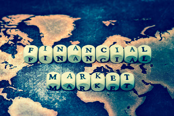 istock FINANCIAL MARKET on grunge world map 599140160