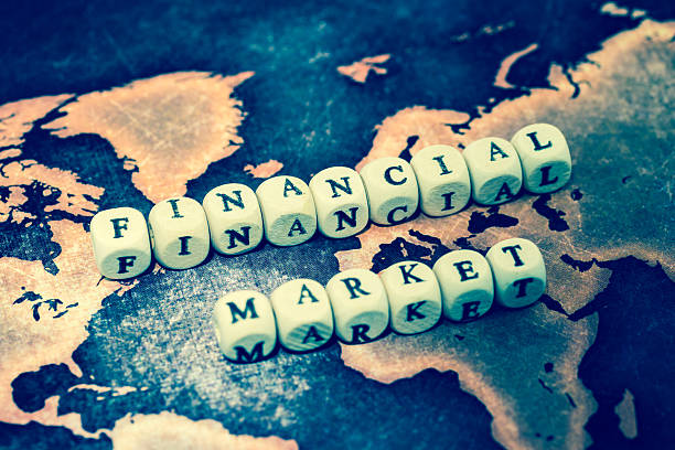 istock FINANCIAL MARKET on grunge world map 599140224