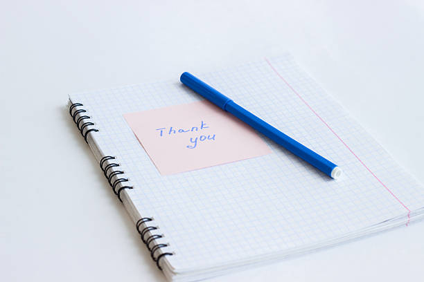 istock Note on the paper THANK YOU 599140770