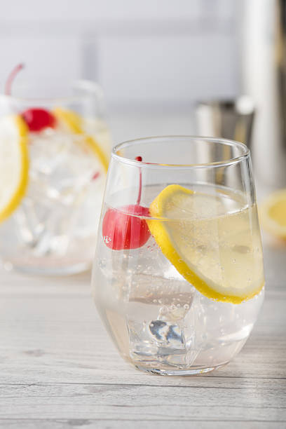 istock Fresh home made Tom Collins cocktails 599142482