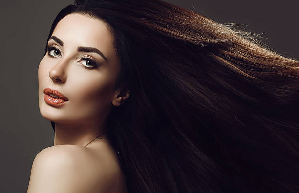 istock Long hair, portrait, make-up 599143020