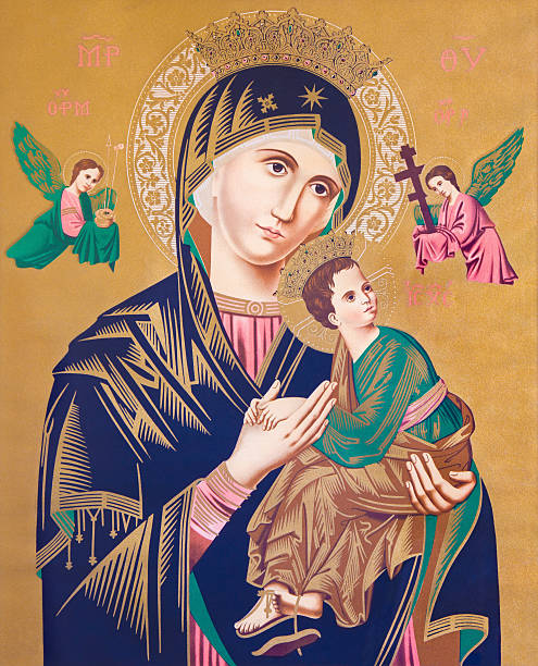 Italy Rome,  a shop near Vatican selling christain souvenirs of Jesus Christ and Mother Mary