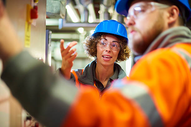 maintenance engineers - boiler power station gas boiler industrial boiler imagens e fotografias de stock