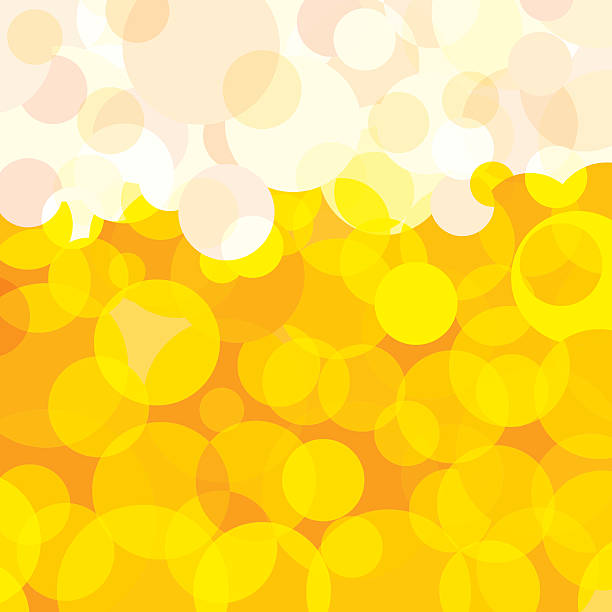 抽象的なビールの背景。オレンジと白の円、気泡。オクトーバーフェスト - oktoberfest点のイラスト素材／クリップアート素材／マンガ素材／アイコン素材