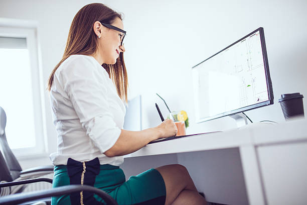 istock Business woman in office 599145726