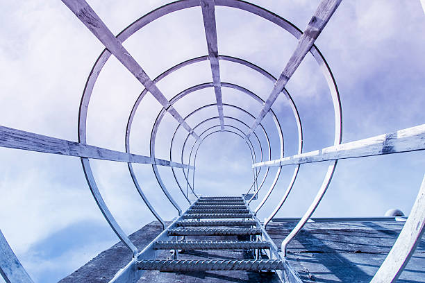 istock Stairway to sky in vintage style 599146778