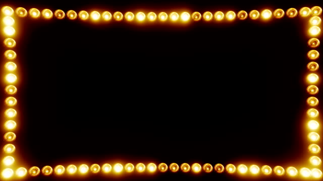 Frame of Light Bulbs for a Film Border