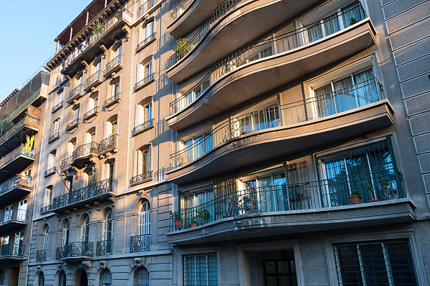 Santiago, Region Metropolitana, Chile - June 07, 2016: The Bellas Artes neighborhood is one of the most traditional and emblematic neighborhoods in Santiago and well known for the French architecture of the buildings.