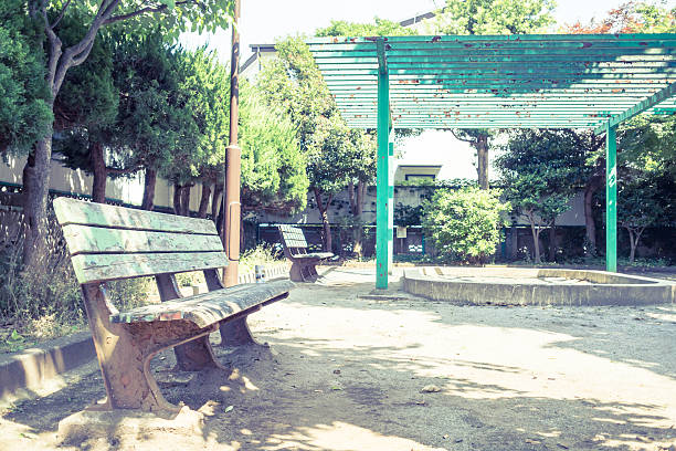 istock Scenery with the bench / Park of the downtown 599250820