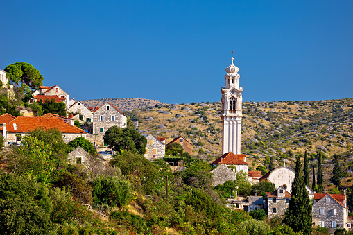 Old stone village of Lozisca on Brac island, Dalmatia, Croatia