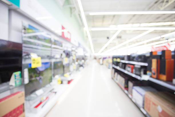 istock Blurred Shop Background at Supermarket 599254264