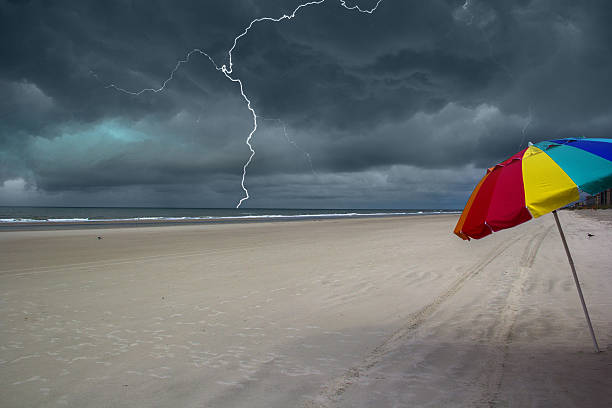 Storm approaching the beach Storm approaching the beach in Jacksonville, Florida. tropical storm photos stock pictures, royalty-free photos & images