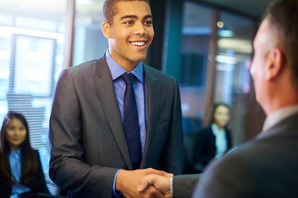 istock shaking hands with his potential new employer 599257702