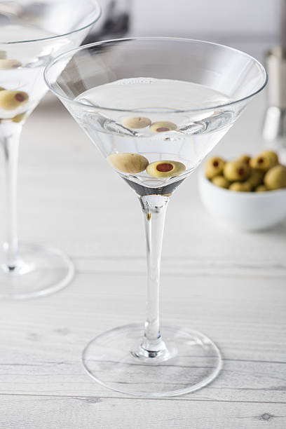 istock Fresh home made vodka martini cocktails 599258616