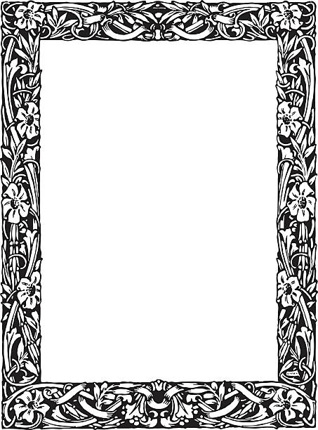 illustrazioni stock, clip art, cartoni animati e icone di tendenza di vintage frame  - pattern baroque style vector ancient