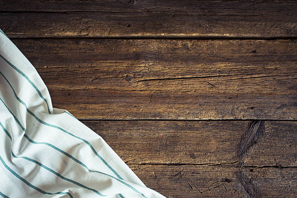 istock Tablecloth textile on wooden background 599260414
