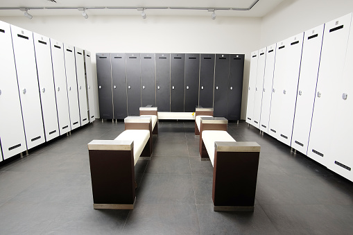 Interior of a modern cloakroom