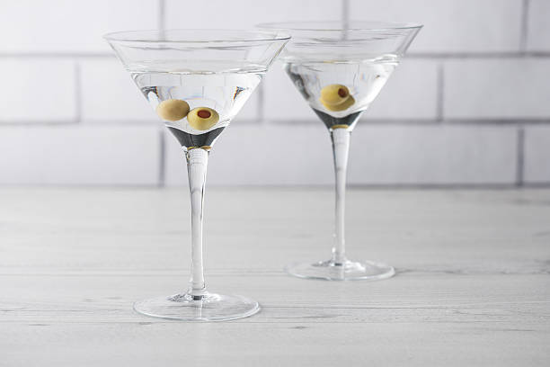 istock Fresh home made vodka martini cocktails 599266074