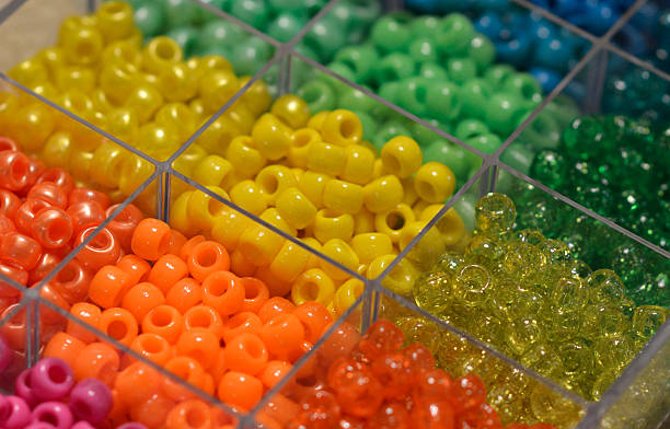 istock Collection of colored beads 599273584
