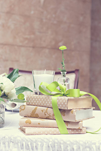 istock bouquet of white flowers. wedding table decor. 599275164