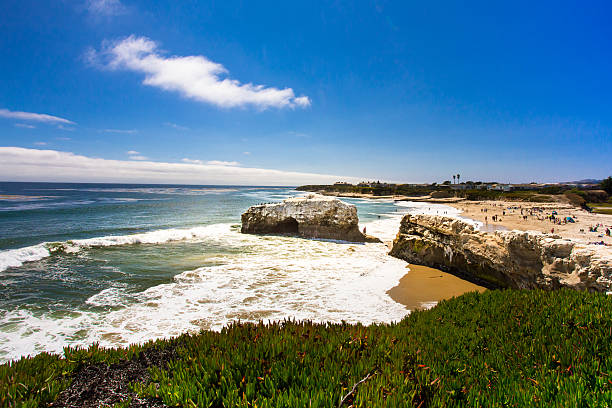 Natural Bridge State Beach in Santa Cruz California on a sunny day.