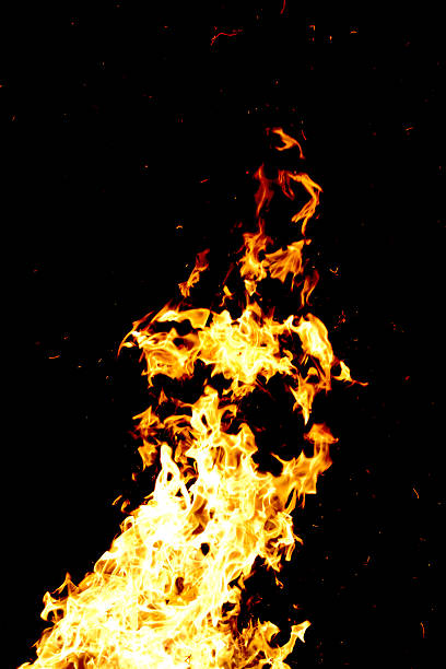istock Fire and sparks in outdoor at night. Dark. 599279402