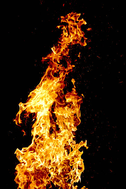 istock Fire and sparks in outdoor at night. Dark. 599279620
