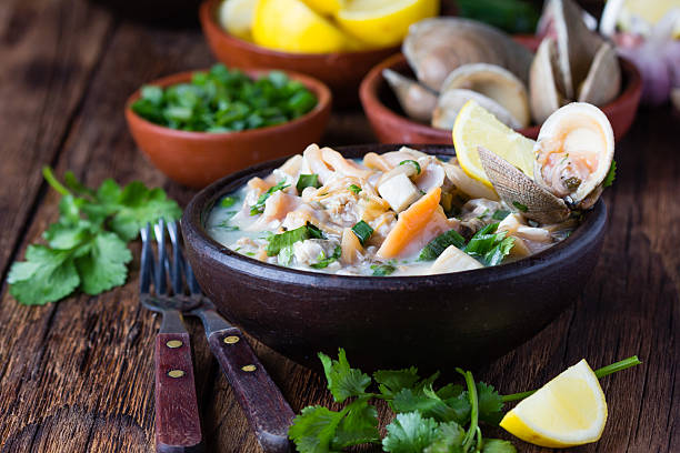 istock Seafood shellfish ceviche mariscal, typical dish Peru Latin America 599281214
