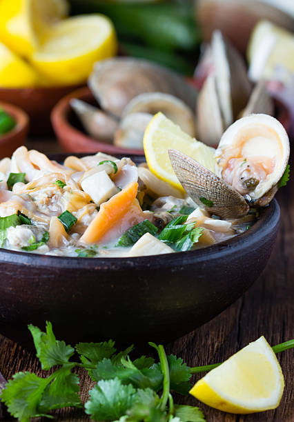 istock Seafood shellfish ceviche mariscal, typical dish Peru Latin America 599281404
