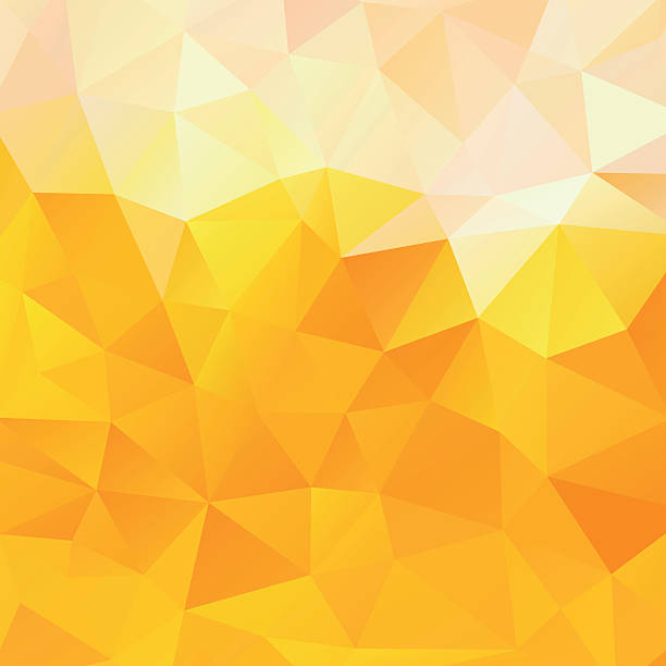 Background of the triangles, orange and yellow vector background Background of the triangles, orange and yellow vector background, abstract beer, color mesh gradient, wallpaper for you project crystal glassware stock illustrations