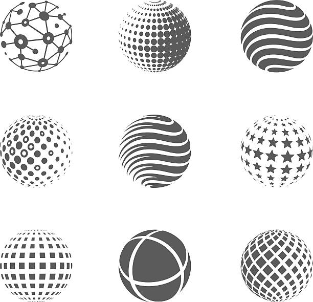 globe 아이콘 - vector globe planet sphere stock illustrations