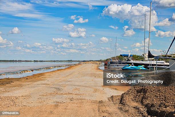 Flooded Highway At Manitou Beach In Saskatchewan Stock Photo - Download Image Now - Accidents and Disasters, Environment, Extreme Weather
