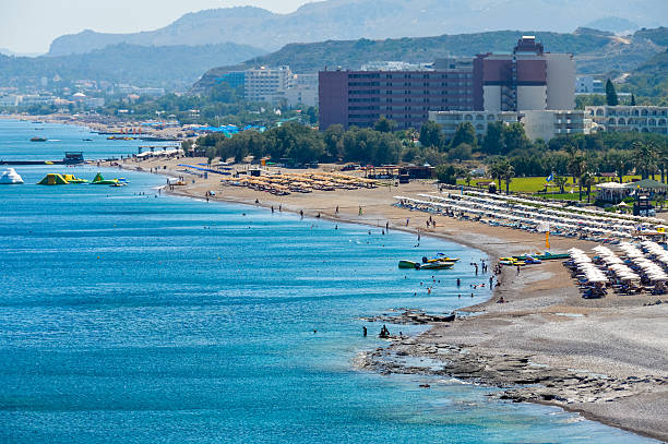 Faliraki beach in Rhodes, Greece