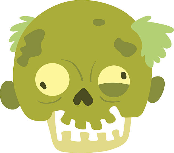 cartoon zombie-charakter isoliert - illustration and painting man made stock-grafiken, -clipart, -cartoons und -symbole